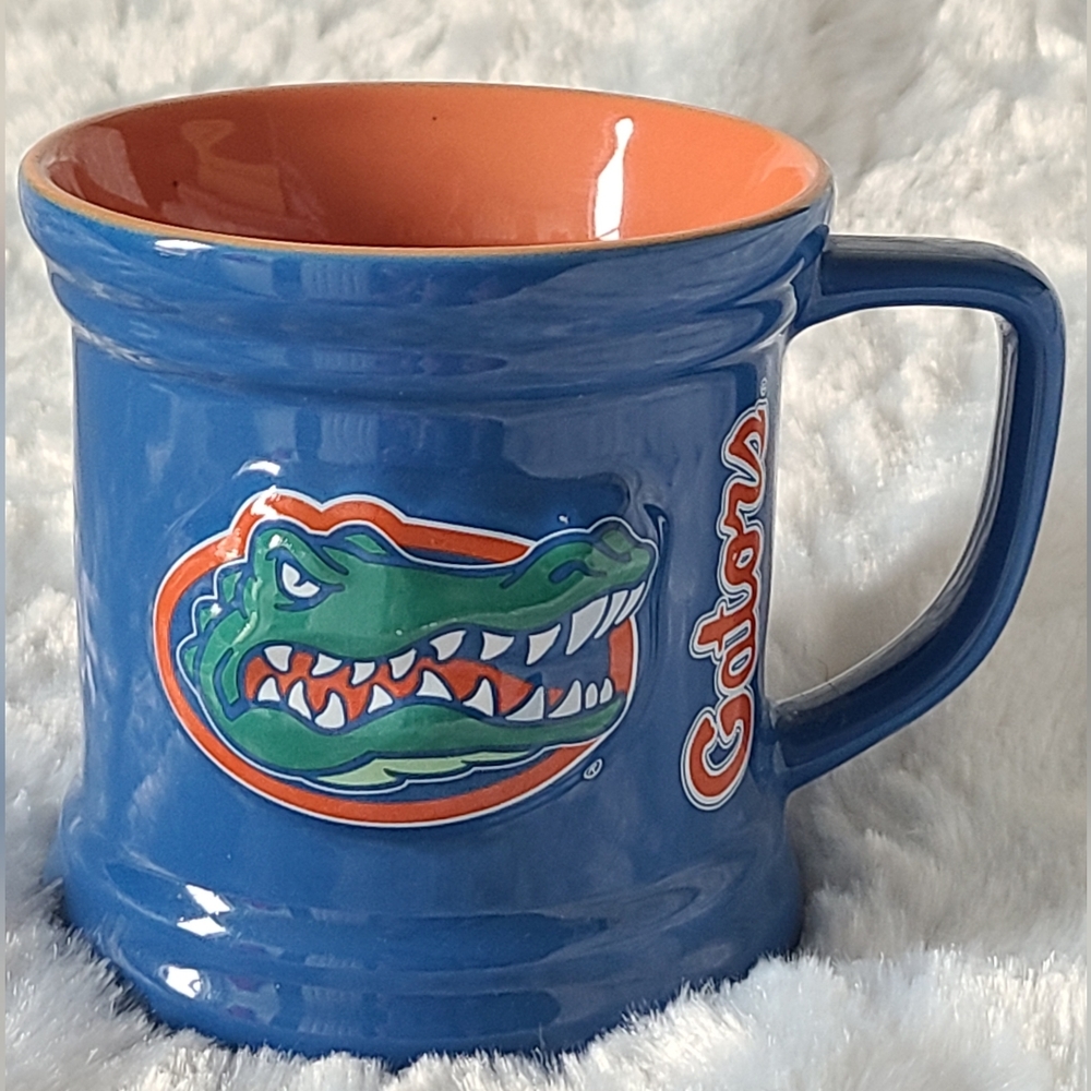 University of Florida Gators Ceramic 3D Gator Sculpted Blue & Orange Coffee Mug
